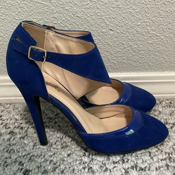 Qupid | Blue Suede Stilettos - Picture 7 of 13
